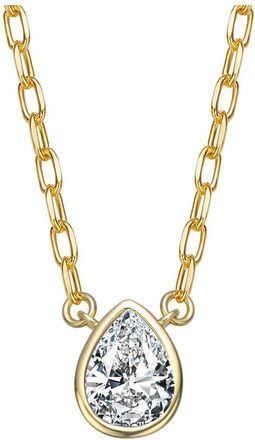 Rachel Glauber 14K Plated Cz Necklace