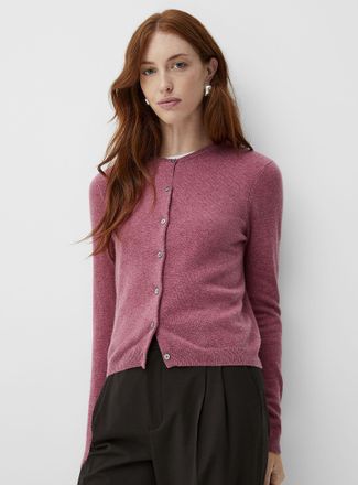 Contemporaine Womens Ultra-soft pure cashmere Cardigan Sweater