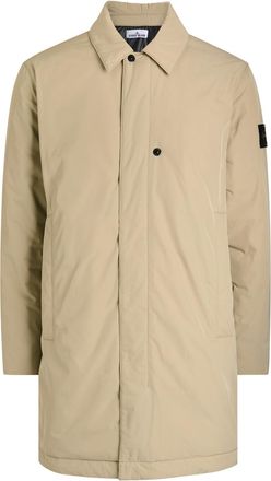 Stone Island Micro Twill Quilted Trench Coat - Sand - S