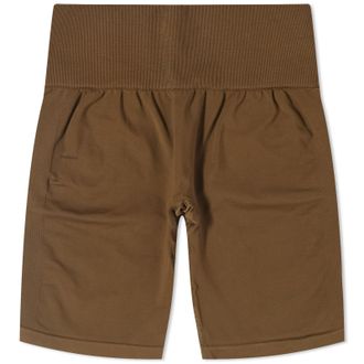 PANGAIA Womens Motion Low Impact Shorts in Soil Brown, Size XX-Large