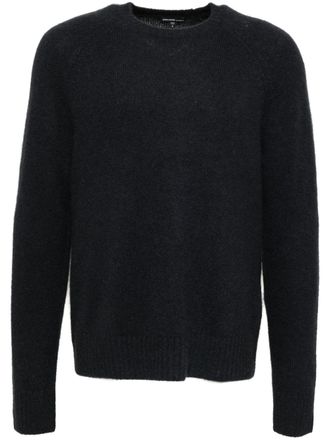 James Perse lightweight textured cashmere crew - men - Cashmere - 1 - Black