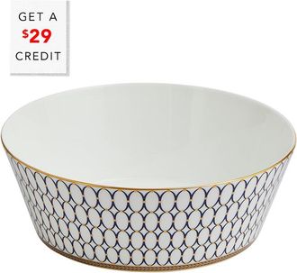 Wedgwood Renaissance Gold Serving Bowl 10In