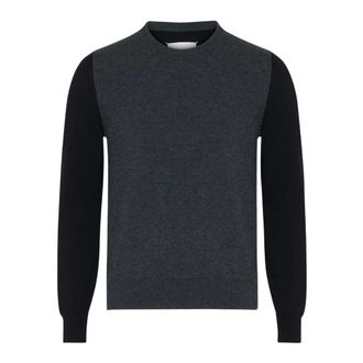Maison Margiela Jersey de lana bicolor con cuello redondo - Knitwear - Hombre - Gris - M