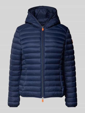 Save The Duck Steppjacke mit Label-Badge Modell DAISY in Dunkelblau, Gr&ouml;&szlig;e S