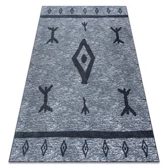 RugsX Rugsx - Antika Alfombra 119 Tek, Azteca, Lavable - Gris Grey 160x220 Cm