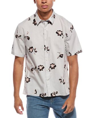 Vince Cascading Floral Woven Shirt