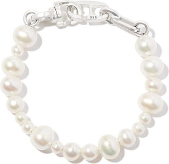 M by Maor Reidak pearl bracelet - unisex - Sterling Silver/Freshwater Pearl - S