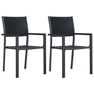 Berkfield Home Decorative 3 Piece Garden Dining Set Black