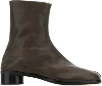 Maison Margiela Green Leather Ankle Boots