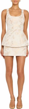 Amanda Uprichard Empire Dress In White/gold