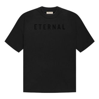Fear of God Eternal Logo Flocked Crewneck T-Shirt Black FGE50-001AJER-001