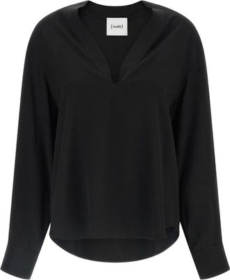 Nude Mujer, Blusas y Camisas, Negro, Talla: 2XS