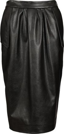 Stella McCartney Altermat Midi Rok - Dames - Midirokken - Zwart - M - Leer - Rokken