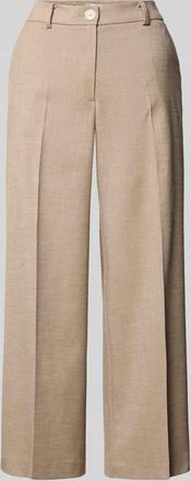 More & More More & More Fein strukturierte Hose mit B&uuml;gelfalten in Taupe, Gr&ouml;&szlig;e 34