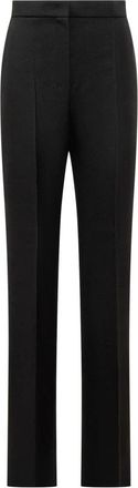 Max Mara Slim-fit Broek - Dames - Slim Fit Broeken - Zwart - M - Wol - Broeken