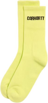 Carhartt Work in Progress Carhartt Wip, Socks, male, Yellow, Size: ONE SIZE Jacquard Cotton Socks