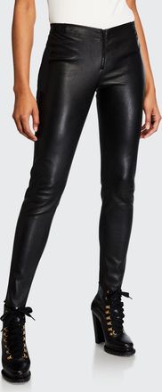 Alice & Olivia Lamb Leather Leggings