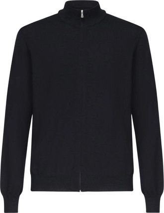 Gran Sasso Giubbino M/L Zip Cardigan - Heren - Vesten - Blauw - XL - Wol - Truien & Vesten
