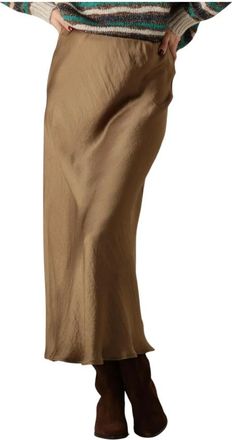 Summum Rokken, Dames, Groen, M, Groene Silk Touch Midi Rok