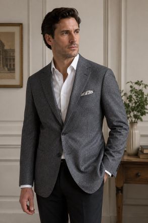 Corneliani Mens Buttoned Coat In Grey