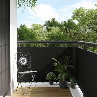 Berkfield Home Balcony Screen Black 1000x90 cm Poly Rattan