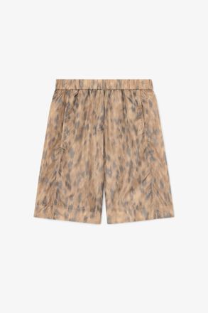 Ganni Shorts in Printed Nylon - Size 32 Burro