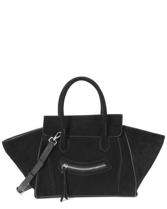 Tiffany & Fred Suede & Leather Winged Tote