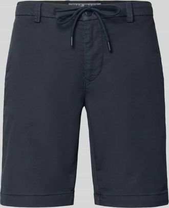 M.A.C Regular Fit Bermudas mit Bindeg&uuml;rtel und franz&ouml;sischen Eingrifftaschen in Marine, Gr&ouml;&szlig;e 31