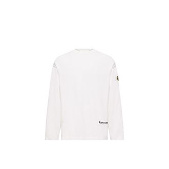 Moncler Moncler K2 Print Long Sleeve Cotton T-shirt, Men, White, Size: Xl