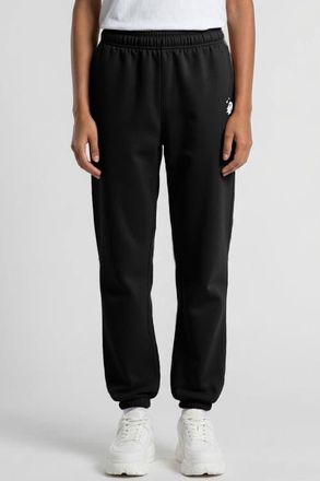 Dalix Heartly Ghost Midweight Relaxed Fleece Track Pants in Black at Nordstrom, Size Xx-Large
