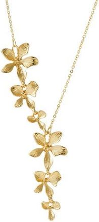 Adornia Textured Petals Y-Necklace in Gold at Nordstrom Rack
