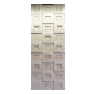 Vacchetti Vacchetti - Cuadro Pintado De Blanco Con Cuadrados Cm50x150x3-5