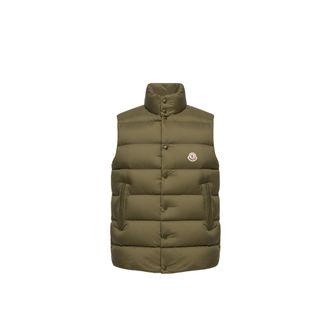 Moncler Moncler Tibb Down Vest, Men, Green, Size: 0