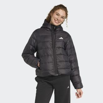 adidas Steppjacke ADIDAS SPORTSWEAR W ESS LD HD JKT, Damen, Gr. M, schwarz, Obermaterial: 100% Polyester, Jacken Steppjacke
