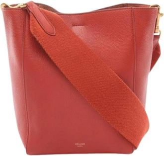 Celine Pre-owned Bucket Bags, female, Red, Size: ONE SIZE Pre-owned Vintage Bucket Bag