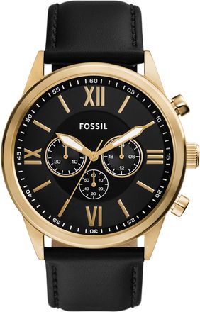 Fossil Mens Flynn 48mm Chronograph, Gold-Tone Stainless Steel Watch, BQ2823