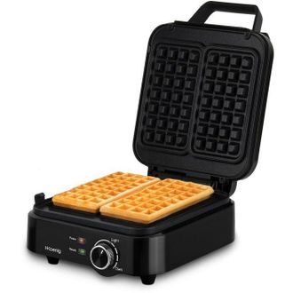 H.Koenig Gofrera Compacta - Hkoenig - Gfx420 - 1200 W - Temperatura Ajustable - Negro