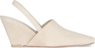 Cortana Umbra- sandaal met sleehak ivoor- - Dames - Sleehakken - Beige - 36 EU - Leer - Schoenen