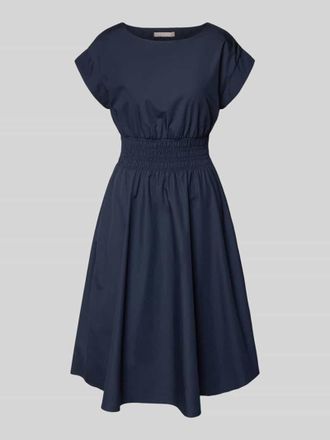Christian Berg Knielanges Kleid mit Rundhalsausschnitt in Marine, Gr&ouml;&szlig;e 34