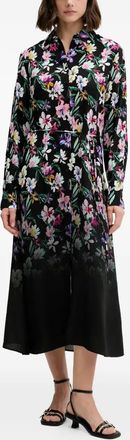 Desigual Abito midi a fiori - Nero