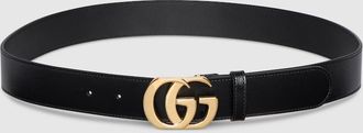 Gucci Cut GG Marmont Belt, Size Gucci 100, Black, Leather