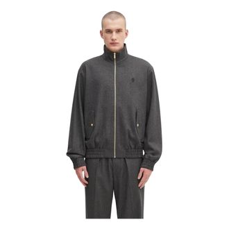 Dr&ocirc;le de Monsieur La Trackjacket Flanelle - Heren - Zomerjassen - Grijs - L - Wol - Jassen
