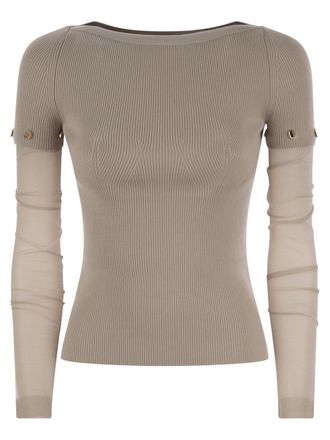Sportmax Boat Neck Long-sleeved Jumper