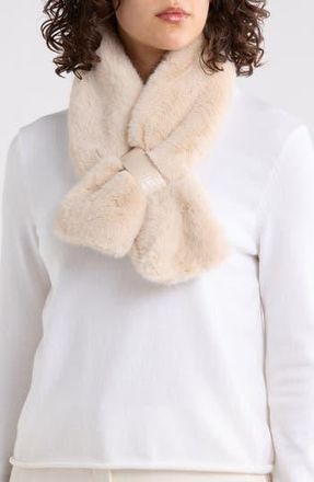 La Fiorentina Faux Fur Pull Through Scarf in Beige at Nordstrom Rack