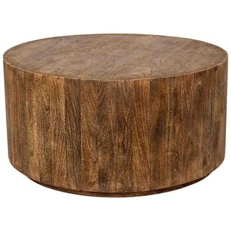 Wanderlust Deco Mesa De Centro De Madera Marr&oacute;n 95x95x48h Cm