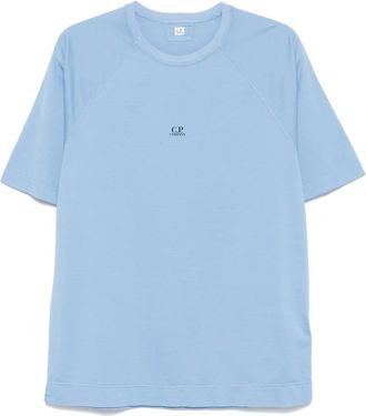 C.P. Company T-shirt con logo ricamato - Blu
