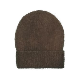 Americandreams Mila Mohair Beanie - Dames - Hoeden - Bruin - ONE Size - Wol - Accessoires