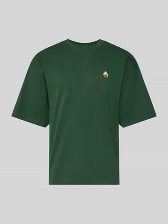 Woodbird T-Shirt mit Label-Detail Modell Beam in Dunkelgruen, Gr&ouml;&szlig;e XXL