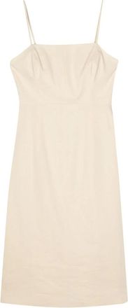 Theory Strappy A Midi - Dames - Casual kleedjes - Beige - S - Linnen - Kleedjes