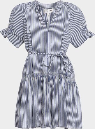 Apiece Apart Marza Striped Organic Cotton Mini Dress